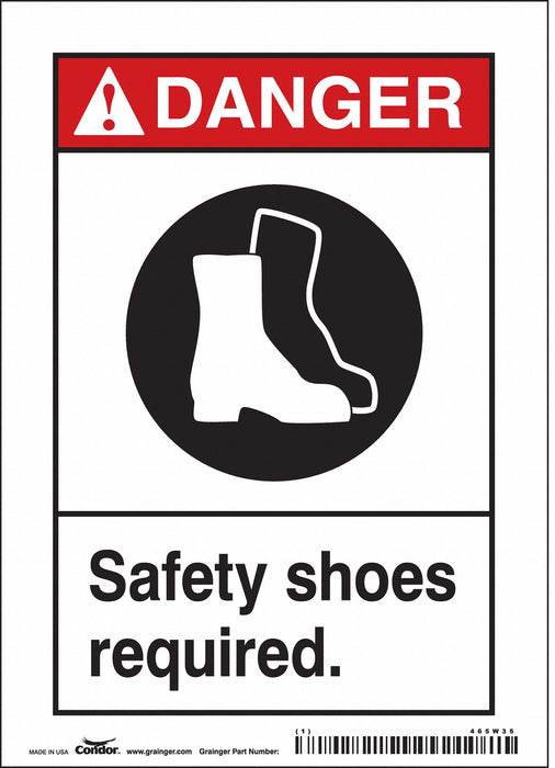Safety Sign 7 in x 5 in Vinyl