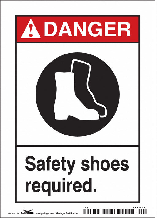 Safety Sign 7 in x 5 in Vinyl