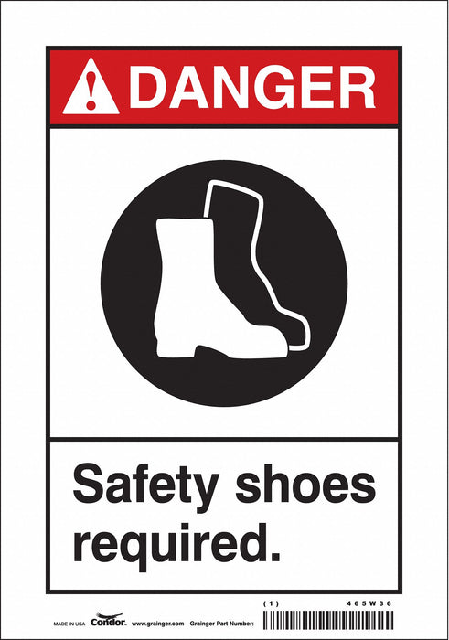Safety Sign 10 in x 7 in Vinyl