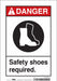 Safety Sign 10 in x 7 in Vinyl