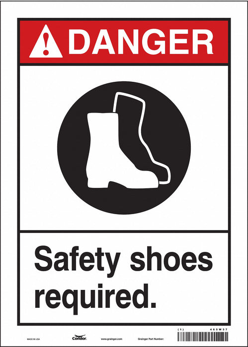 Safety Sign 14 in x 10 in Vinyl
