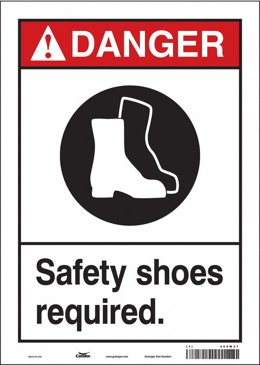 Safety Sign 14 in x 10 in Vinyl