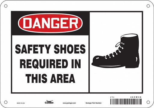 Safety Sign 7 in x 10 in Aluminum