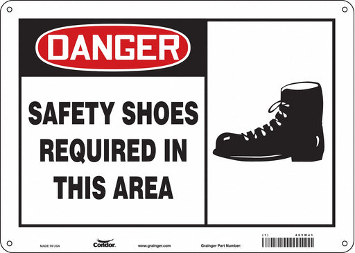 Safety Sign 10 inx14 in Polyethylene
