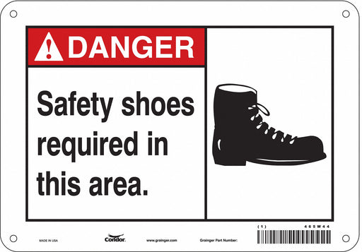 Safety Sign 7 in x 10 in Aluminum
