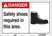 Safety Sign 10 in x 14 in Polyethylene