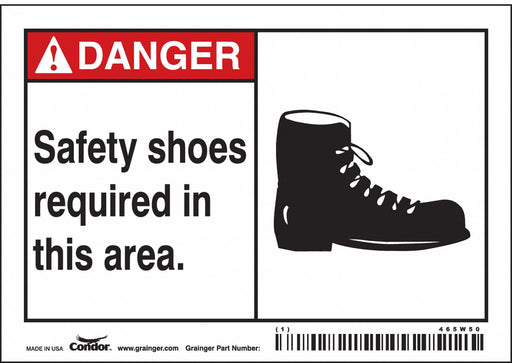 Safety Sign 3 1/2 inx5 in Vinyl
