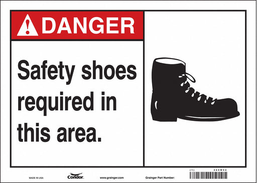 Safety Sign 10 in x 14 in Vinyl