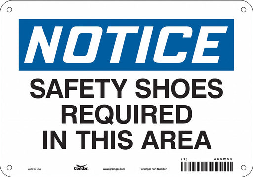 K0667 Safety Sign 7 in x 10 in Aluminum
