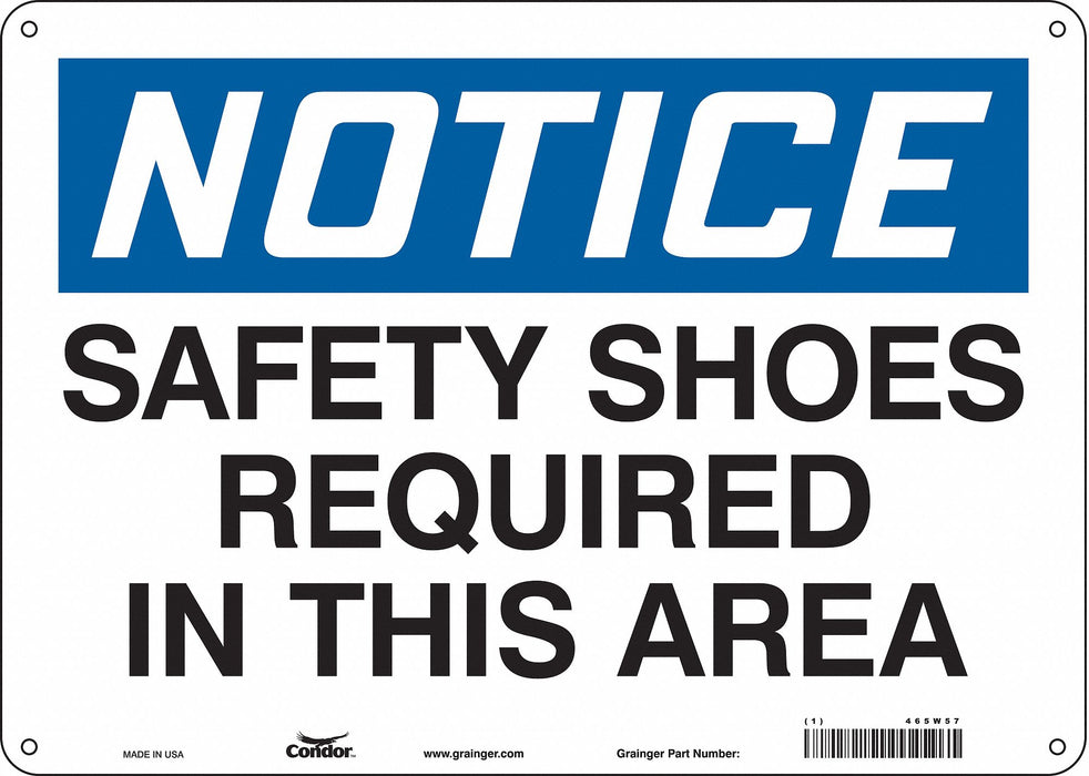 K0667 Safety Sign 10 in x 14 in Polyethylene