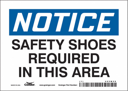 K0667 Safety Sign 5 in x 7 in Vinyl