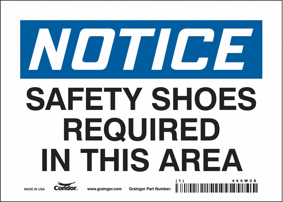 K0667 Safety Sign 5 in x 7 in Vinyl