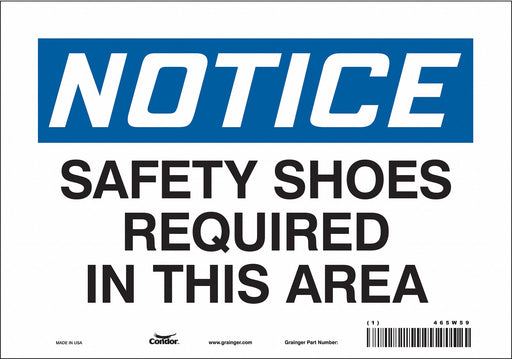 K0667 Safety Sign 7 in x 10 in Vinyl