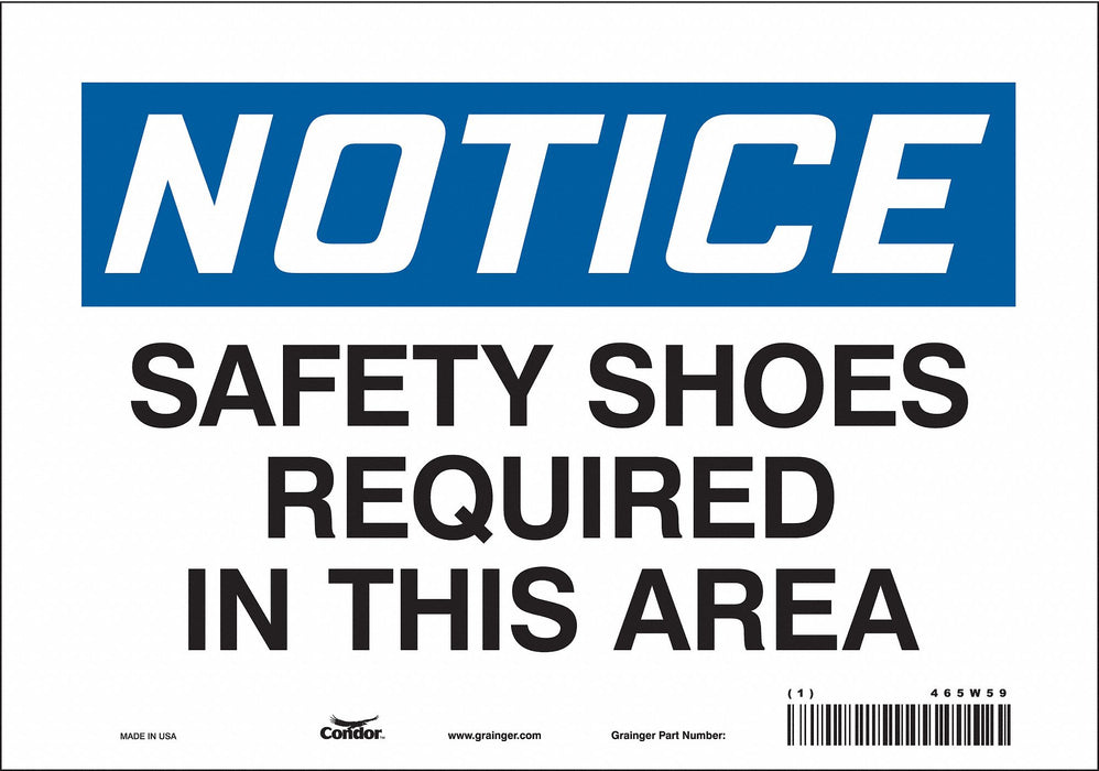 K0667 Safety Sign 7 in x 10 in Vinyl
