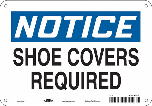 Safety Sign 7 inx10 in Polyethylene