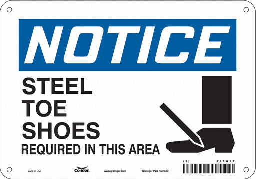 Safety Sign 7 in x 10 in Aluminum
