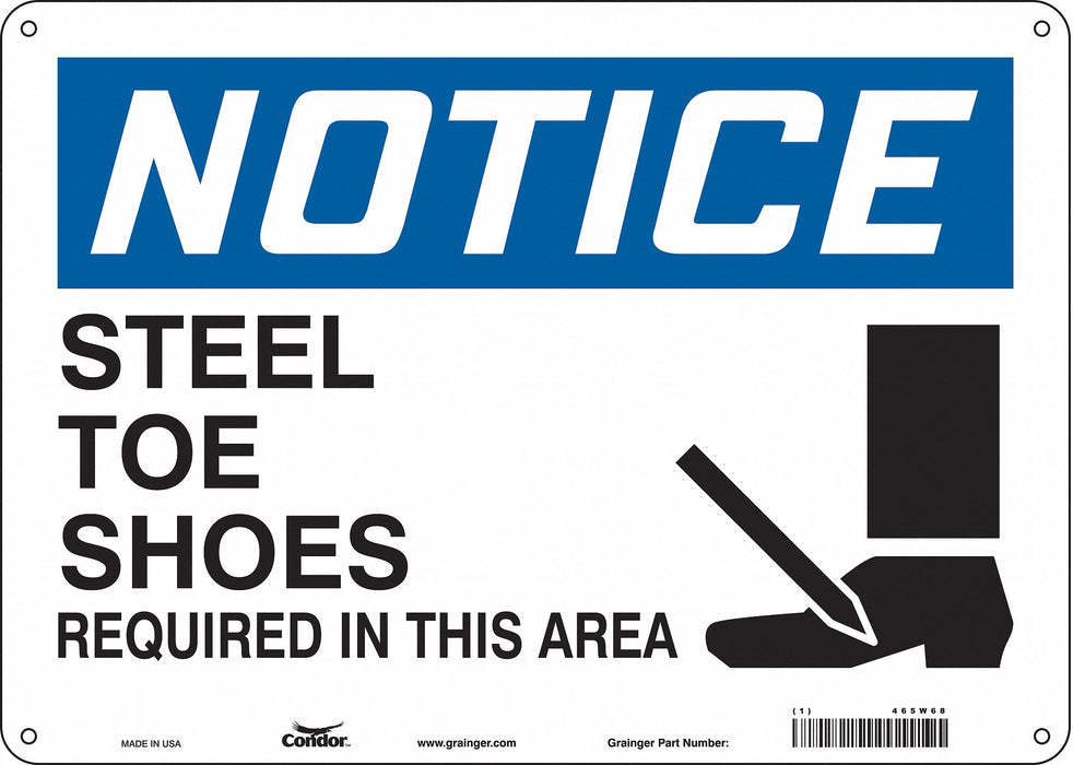 Safety Sign 10 inx14 in Aluminum