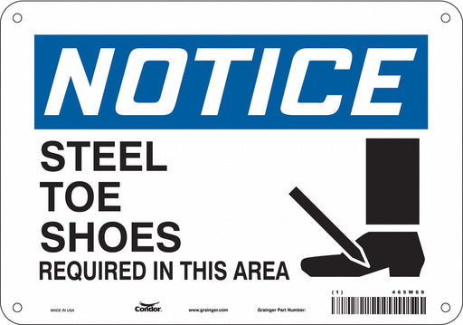 Safety Sign 7 inx10 in Polyethylene