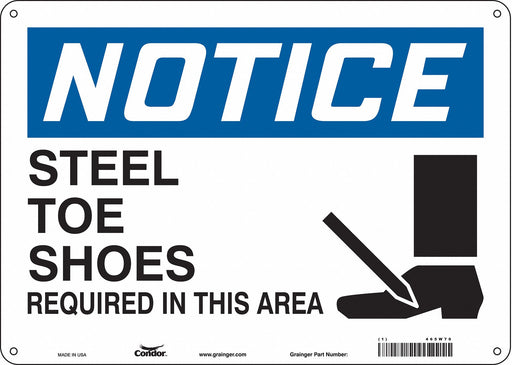 Safety Sign 10 inx14 in Polyethylene