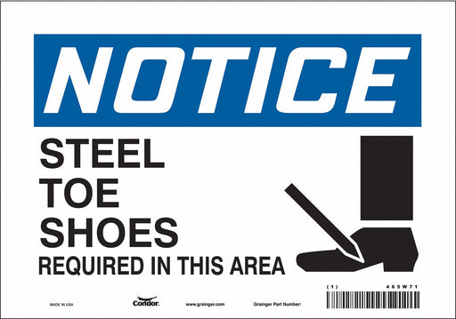 Safety Sign 7 in x 10 in Vinyl