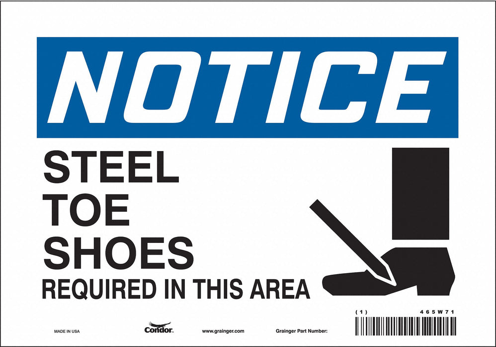 Safety Sign 7 in x 10 in Vinyl
