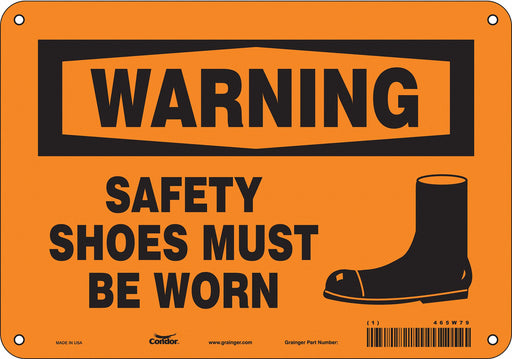 Safety Sign 7 in x 10 in Aluminum