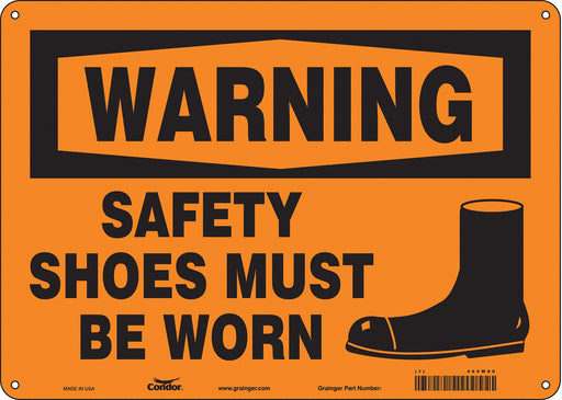 Safety Sign 10 in x 14 in Aluminum