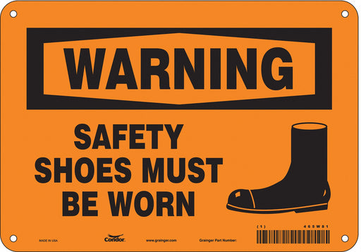 Safety Sign 7 in x 10 in Polyethylene