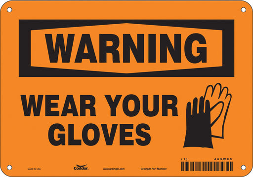 Safety Sign 7 in x 10 in Aluminum