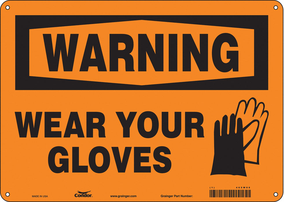 Safety Sign 10 in x 14 in Aluminum
