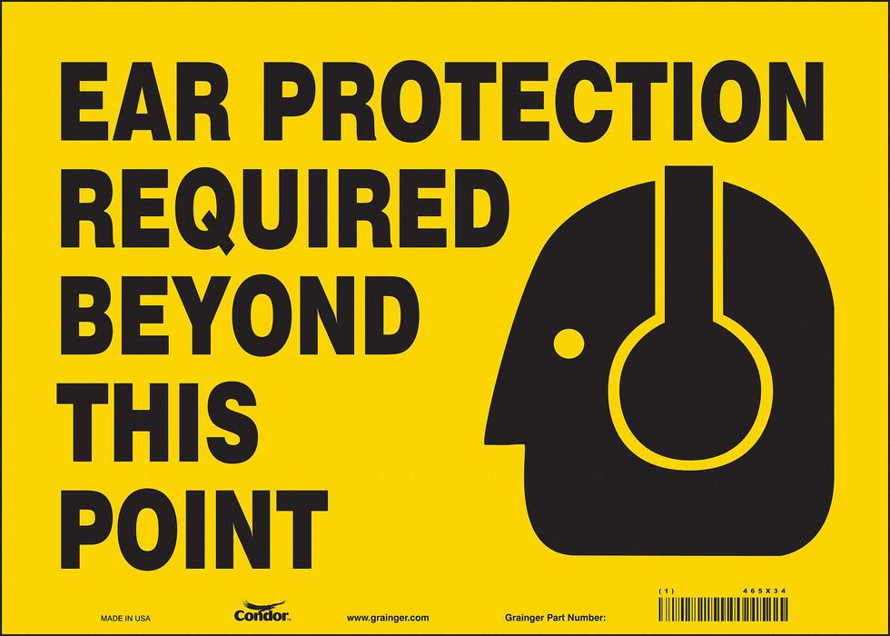 Safety Sign 10 in x 14 in Vinyl