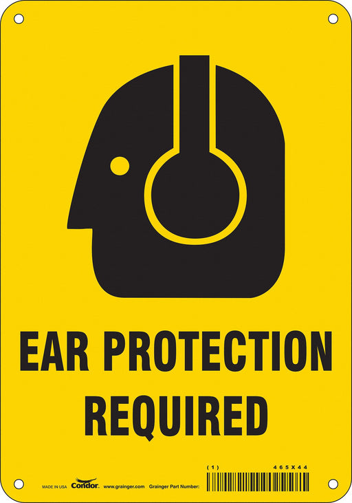 Safety Sign 10 in x 7 in Polyethylene