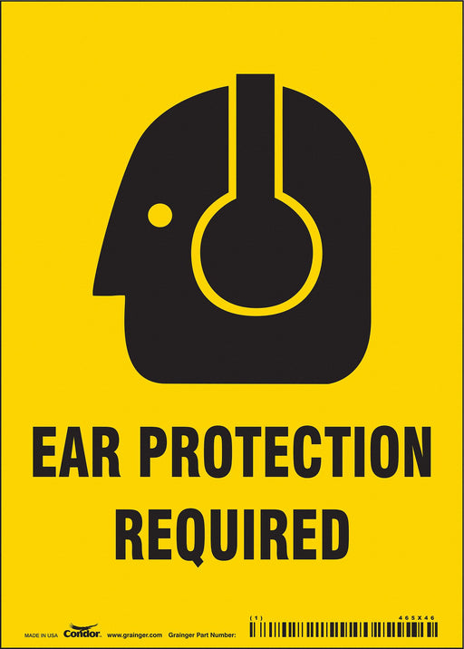 Safety Sign 7 in x 5 in Vinyl