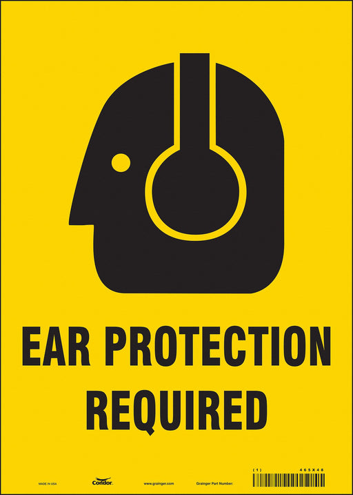 Safety Sign 14 in x 10 in Vinyl