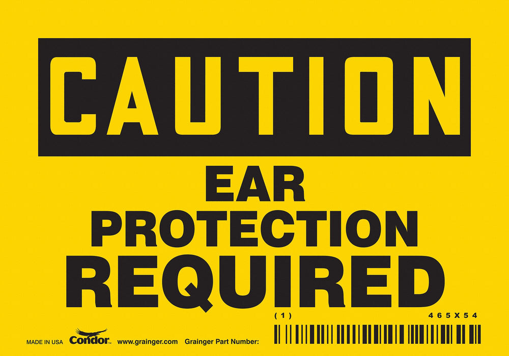 Safety Sign 3 1/2 inx5 in Vinyl