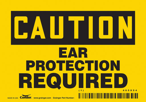 Safety Sign 3 1/2 inx5 in Vinyl