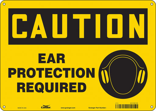 Safety Sign 10 in x 14 in Aluminum