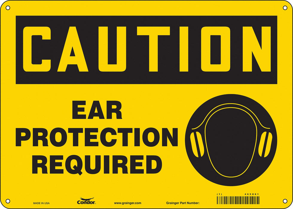 Safety Sign 10 in x 14 in Polyethylene