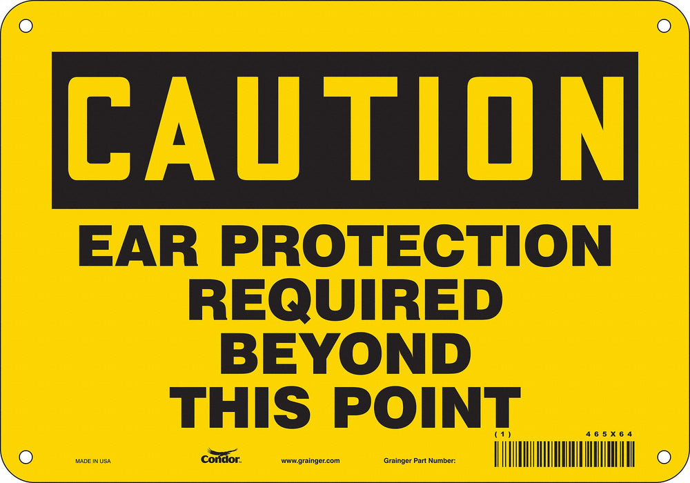 Safety Sign 7 in x 10 in Aluminum