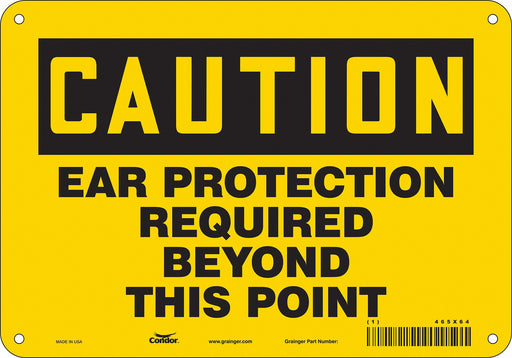 Safety Sign 7 in x 10 in Aluminum