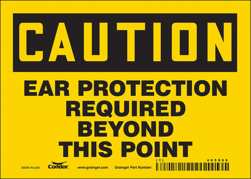 Safety Sign 5 inx7 in Vinyl