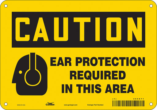 Safety Sign 7 in x 10 in Aluminum