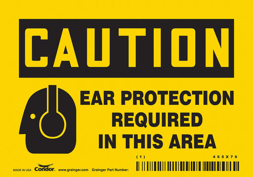 Safety Sign 3.5in x 5in Vinyl