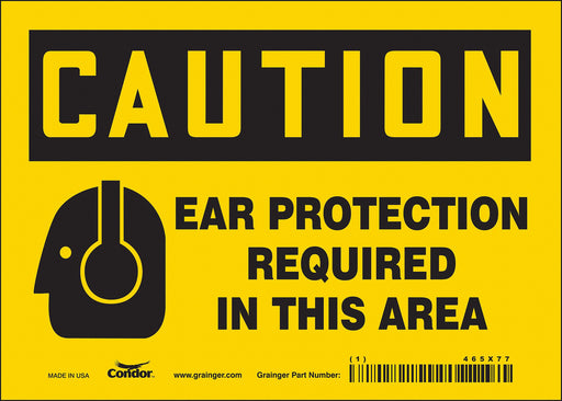 Safety Sign 5 in x 7 in Vinyl