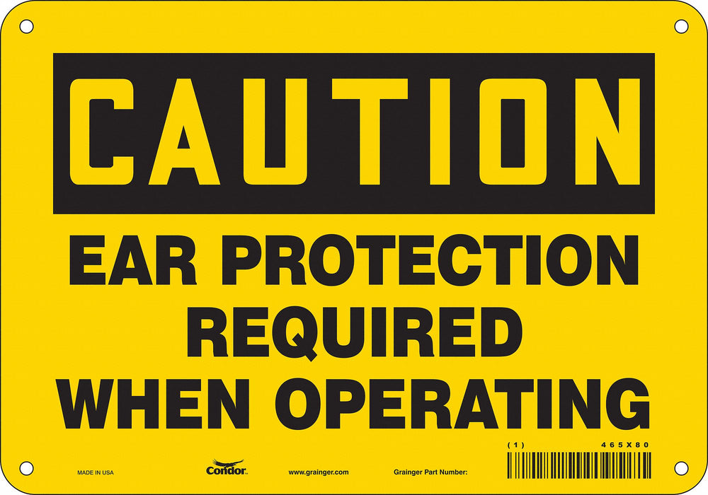 Safety Sign 7 in x 10 in Aluminum