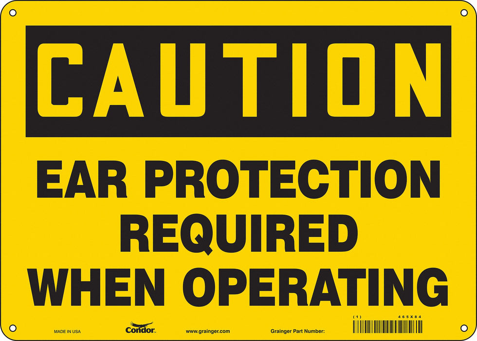 Safety Sign 10 in x 14 in Polyethylene
