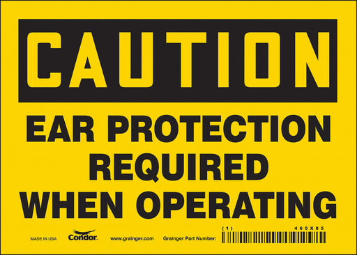 Safety Sign 5 inx7 in Vinyl