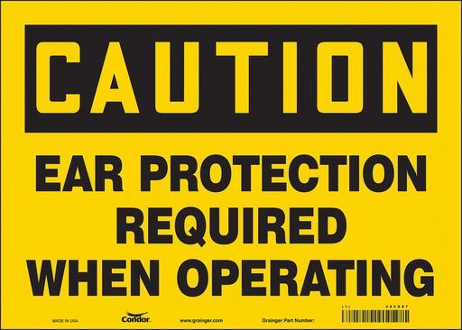 Safety Sign 10 in x 14 in Vinyl