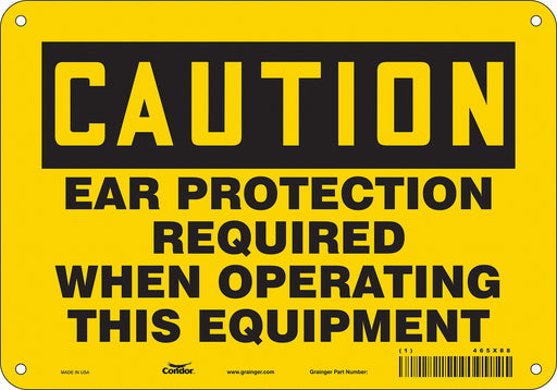 Safety Sign 7 in x 10 in Aluminum