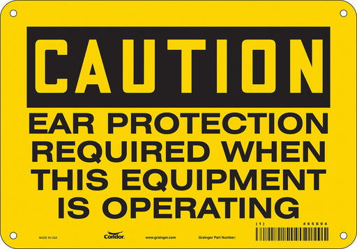 Safety Sign 7 in x 10 in Aluminum